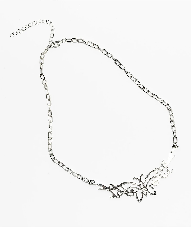 Stone + Locket Butterfly Away 20" Necklace