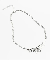 Stone + Locket Butterfly Away 20" Necklace