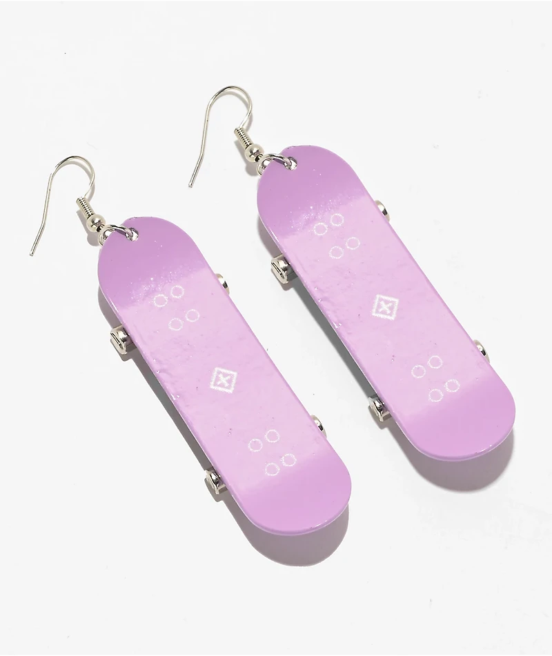 Stone + Locket Check Deck Earrings