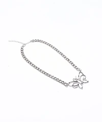 Stone + Locket Drew Butterfly Necklace