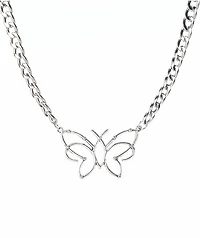 Stone + Locket Drew Butterfly Necklace
