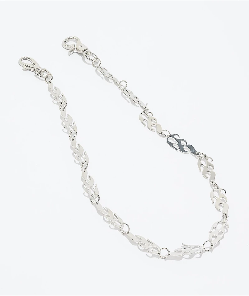 Stone + Locket Flame Pocket Chain Necklace