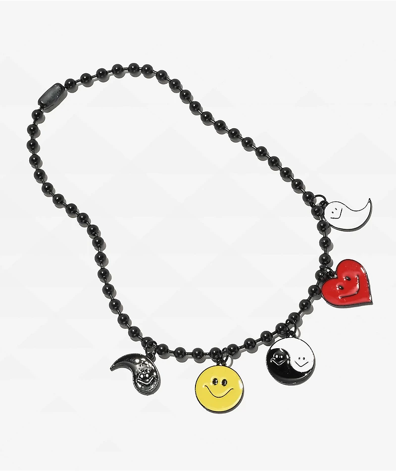 Stone + Locket Joy Yin Yang Black Choker