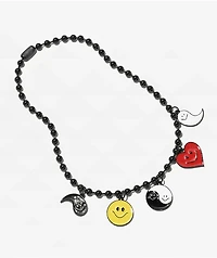 Stone + Locket Joy Yin Yang Black Choker