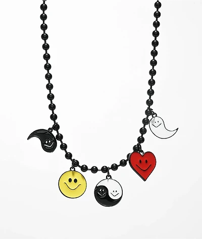 Stone + Locket Joy Yin Yang Black Choker
