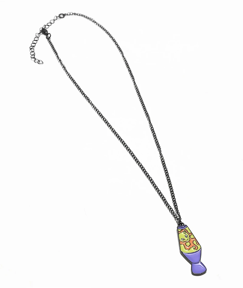 Stone + Locket Lava Lamp Charm Necklace