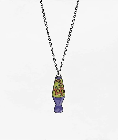 Stone + Locket Lava Lamp Charm Necklace
