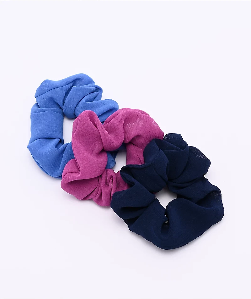 Stone + Locket Magenta Blues 3 Pack Scrunchies