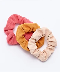 Stone + Locket Pink, Tan & Yellow 3 Pack Scrunchies