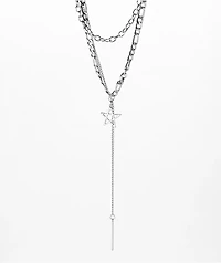 Stone + Locket Star 16" Layered Chain Necklace