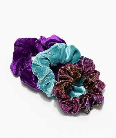 Stone + Locket Velvet & Metallic 3 Pack Scrunchies