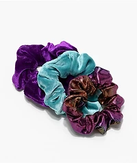 Stone + Locket Velvet & Metallic 3 Pack Scrunchies