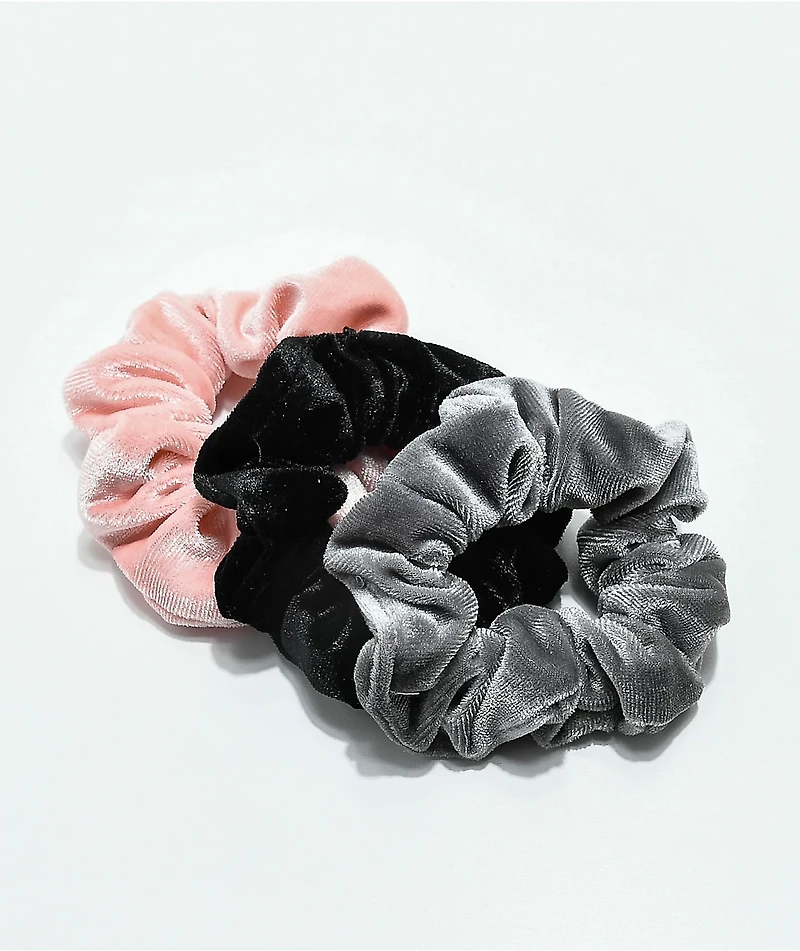 Stone + Locket Velvet 3 Pack Scrunchies