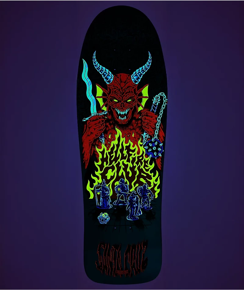 Stranger Things x Santa Cruz Knox Hellfire Pit Glow In The Dark 10.07" Skateboard Deck