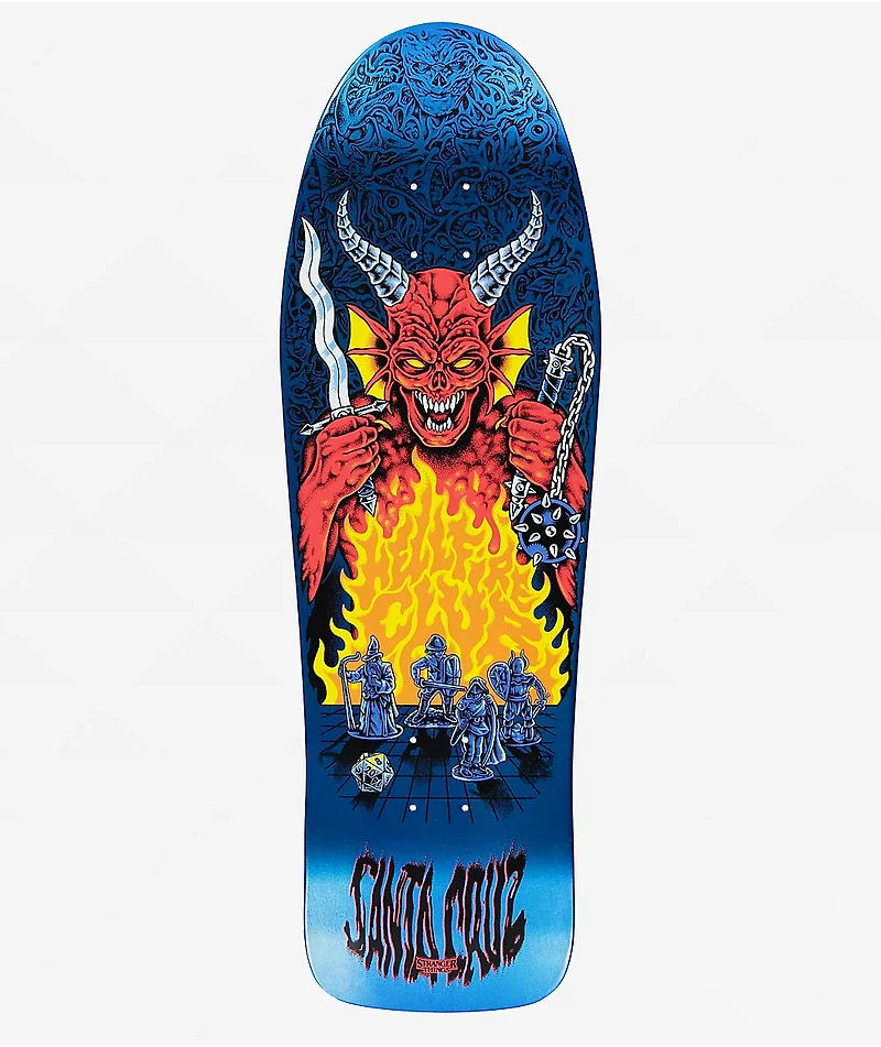 Stranger Things x Santa Cruz Knox Hellfire Pit Glow In The Dark 10.07" Skateboard Deck