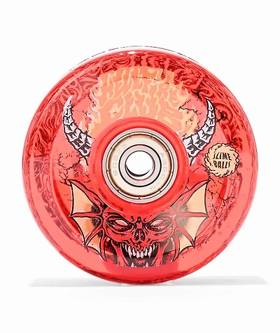 Stranger Things x Slime Balls Light Ups LED Hellfire Club 66mm 78a Red Cruiser Skateboard Wheels
