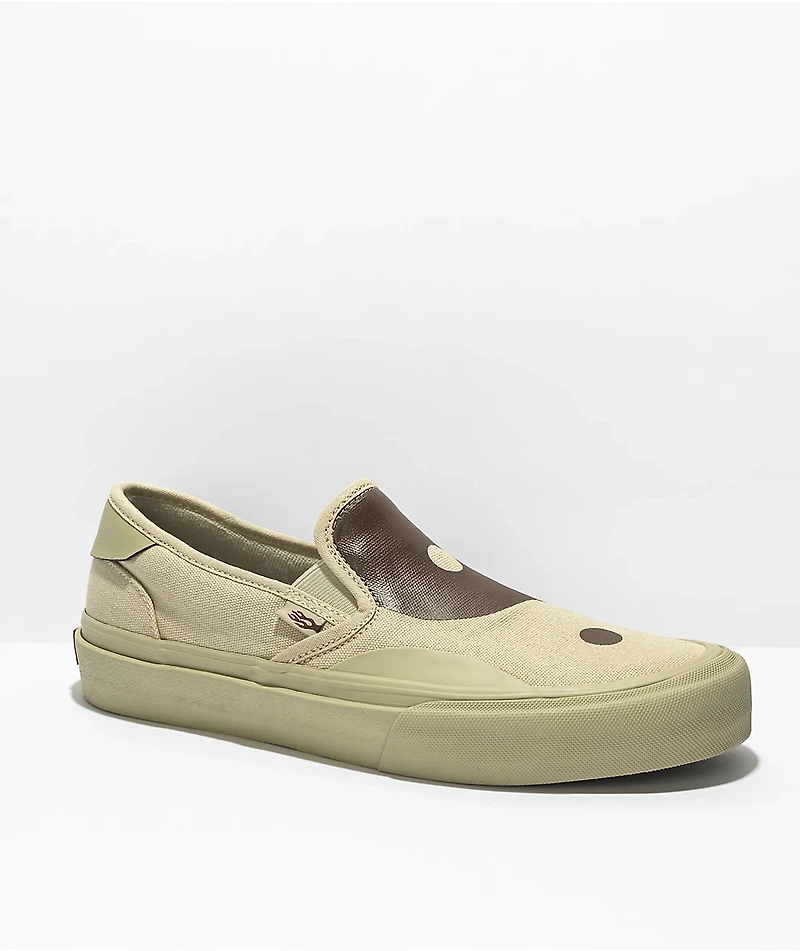 Straye Boo Vista XR One Love Tan & Coffee Slip-On Skate Shoes
