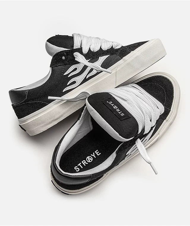 Straye Dixon Logan Puff Black White Skate Shoes at Hamilton