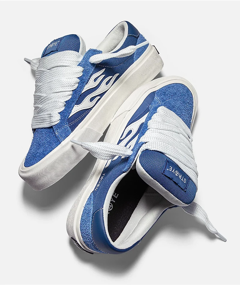 Straye Dixon Logan Puff Blue & White Skate Shoes