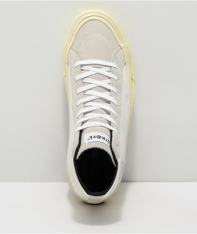 Straye Hiland White, Grey, & Cream High Top Skate Shoes