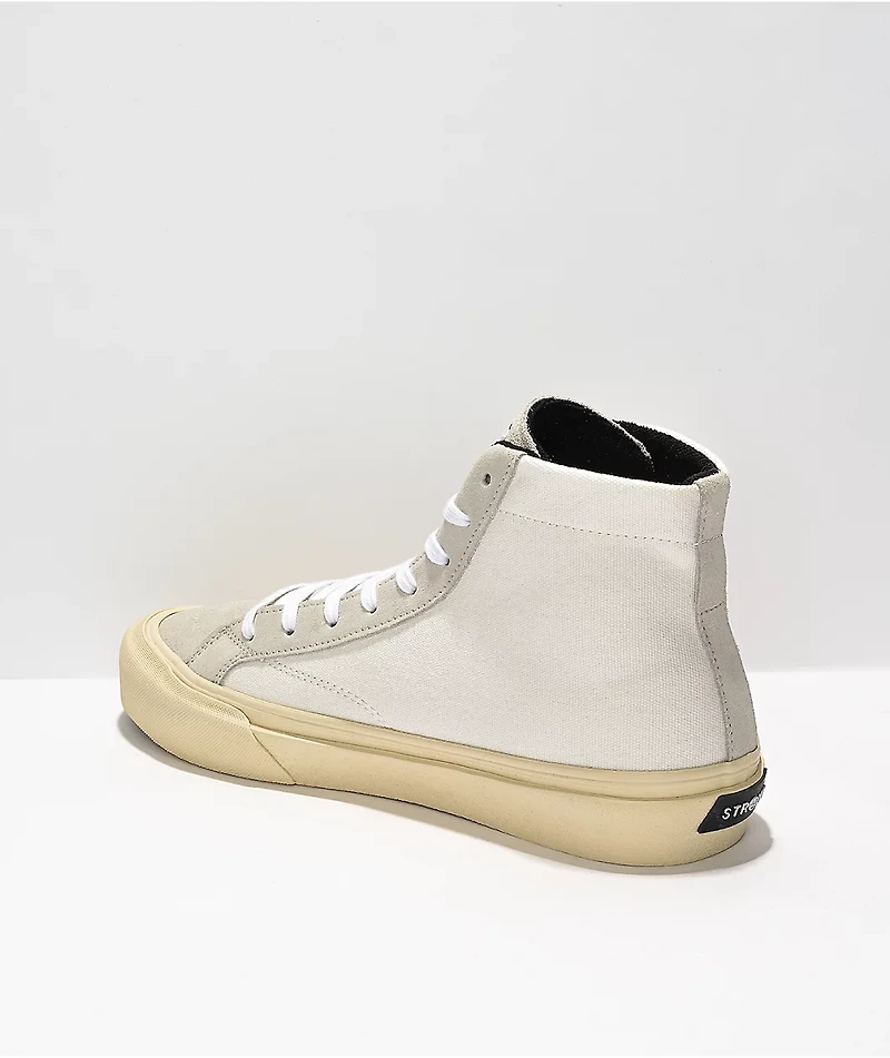 Straye Hiland White, Grey, & Cream High Top Skate Shoes