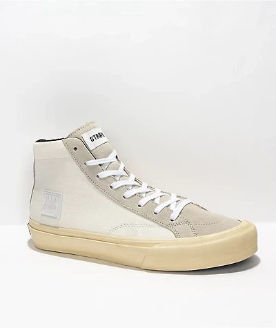 Straye Hiland White, Grey, & Cream High Top Skate Shoes