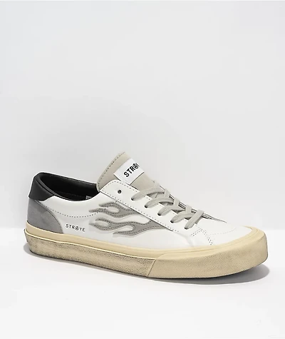 Straye Logan Distressed White Skate Shoes