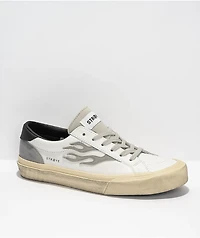 Straye Logan Distressed White Skate Shoes