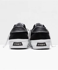 Straye Logan Flame Black & White Suede Skate Shoes