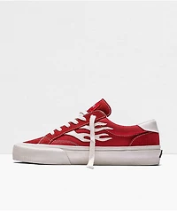 Straye Logan Flame Red Suede Skate Shoes
