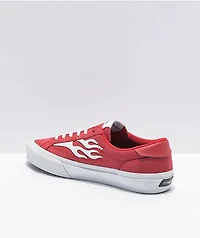 Straye Logan Flame Red Suede Skate Shoes