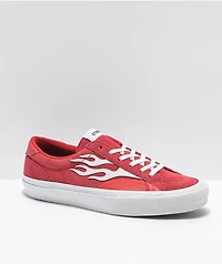 Straye Logan Flame Red Suede Skate Shoes