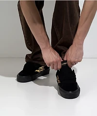 Straye Logan Puff Axell Slay'R Black & Gold Skate Shoes