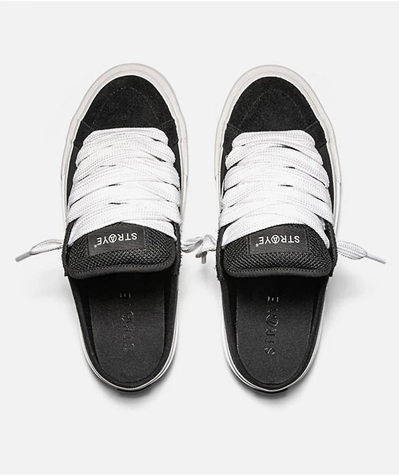Straye Logan Puff Black & White Mule Slippers