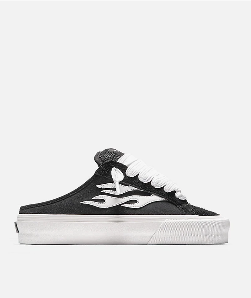 Straye Logan Puff Black & White Mule Slippers