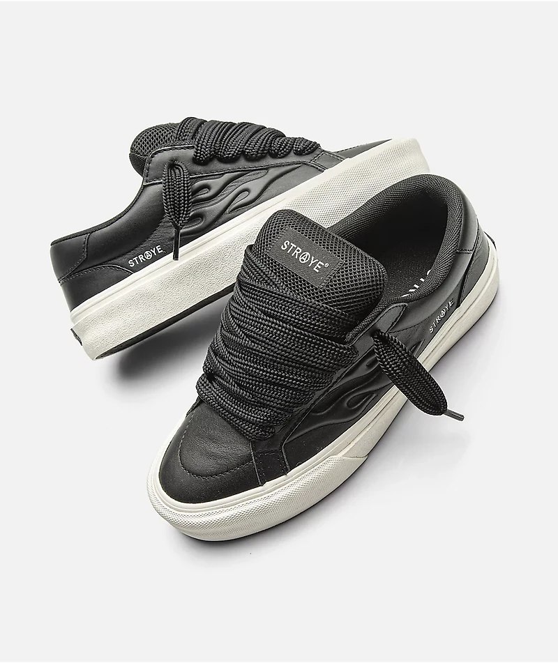 Straye Logan Puff Black Bevel Skate Shoes