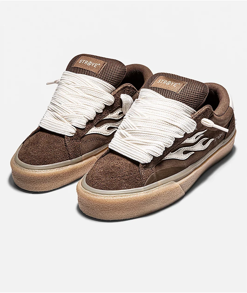 Straye Logan Puff Brown Crepe Skate Shoes