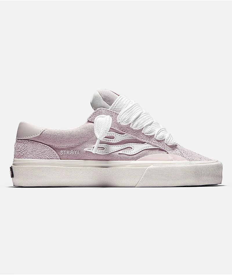 Straye Logan Puff Dusty Pink & White Skate Shoes