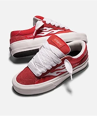 Straye Logan Puff Red & White Skate Shoes