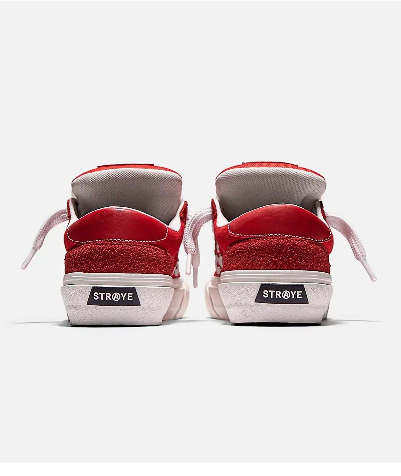 Straye Logan Puff Red & White Skate Shoes