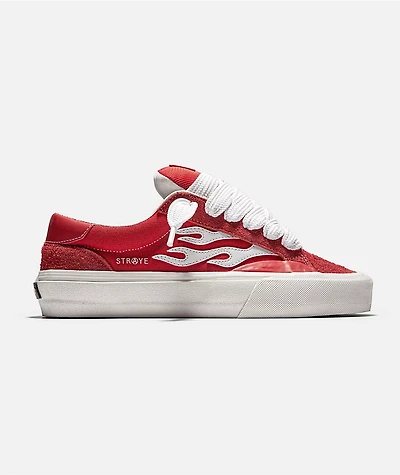 Straye Logan Puff Red & White Skate Shoes