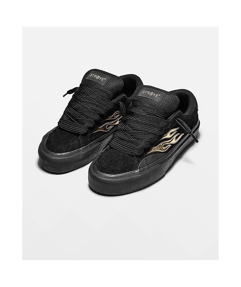 Straye Logan Puff Axell Slay'R Black & Gold Skate Shoes