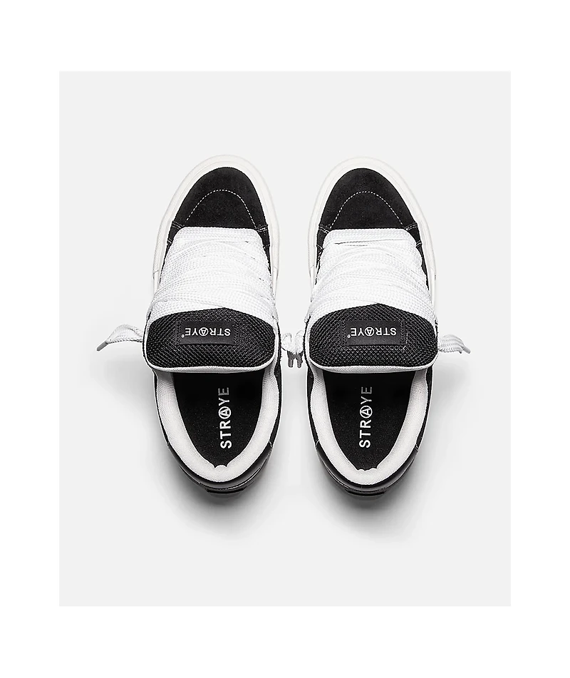 Straye Logan Stomper Black & White Skate Shoes