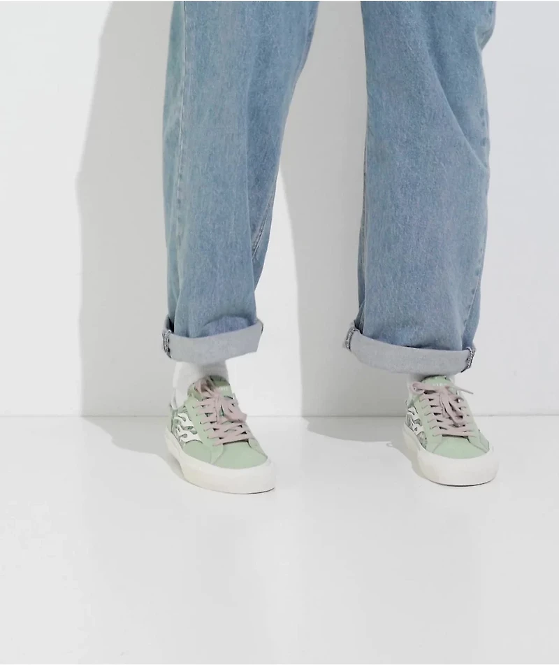 Straye Logan Tallywood Floral Teal Skate Shoes