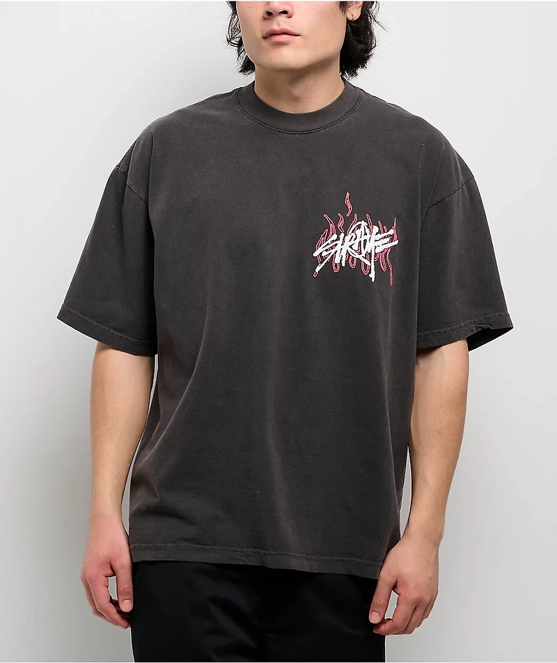 Straye New Wave Vintage Black Heavyweight T-Shirt