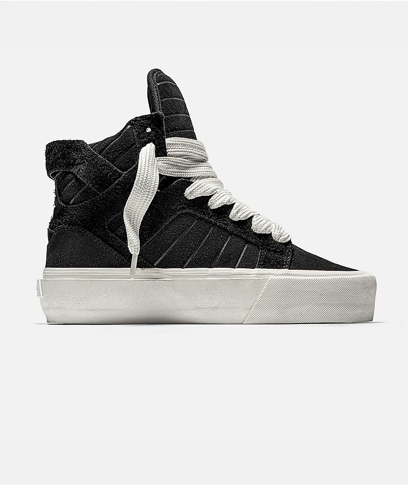 Straye SKTP.01 Black & White Skate Shoes