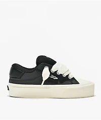 Straye Venice Buff Black & White High Top Skate Shoes