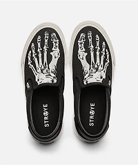 Straye Ventura Slip-On Black & White Skate Shoes