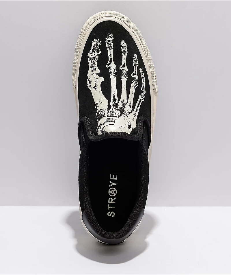 Straye Ventura X-Ray Black & White Slip-On Skate Shoes