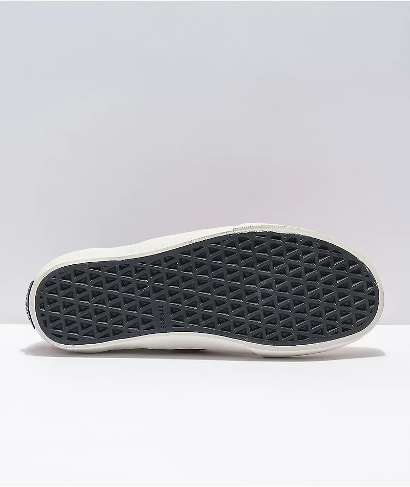 Straye Ventura X-Ray Crimson & Cream Slip-On Skate Shoes